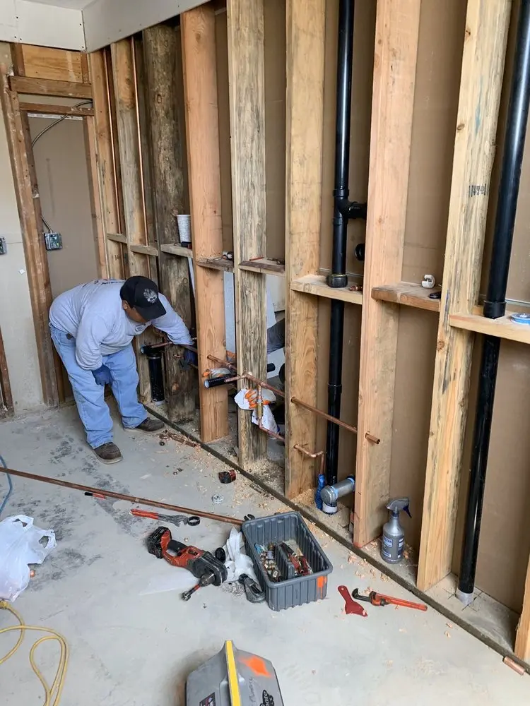 Commercial rough-in plumbing for Gas Line Repair in Ara